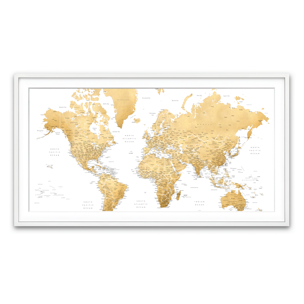 Framed Print 2x1 White