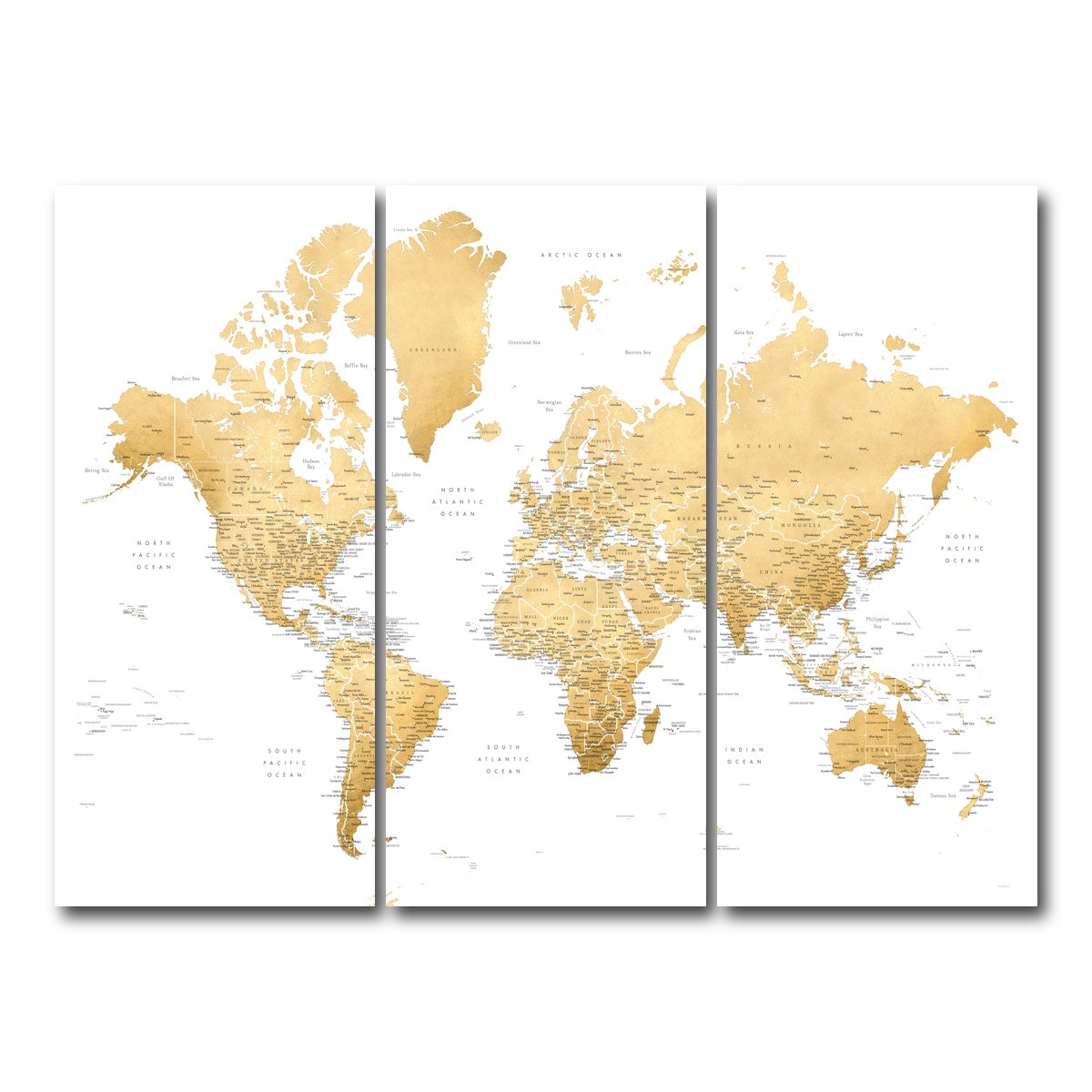 AUTO-MOCKUP WHITE | World Map 10 | 3 Piece | Gallery Wrap Canvas | group=8x18