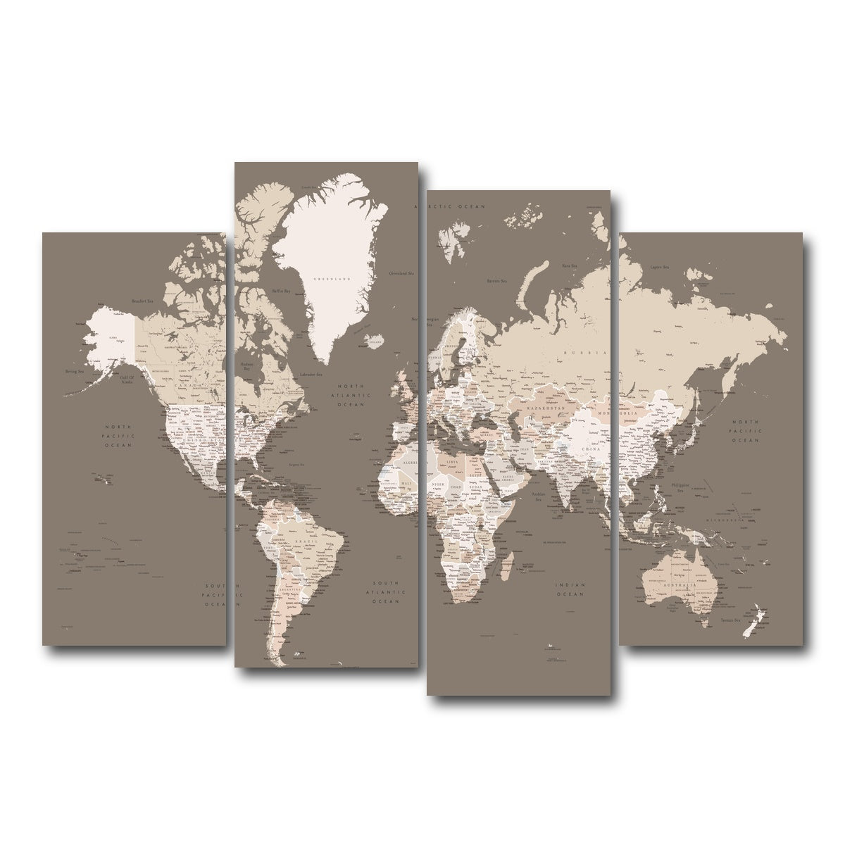 AUTO-MOCKUP WHITE | World Map 11 | 4 Piece | Gallery Wrap Canvas | group=4_normal