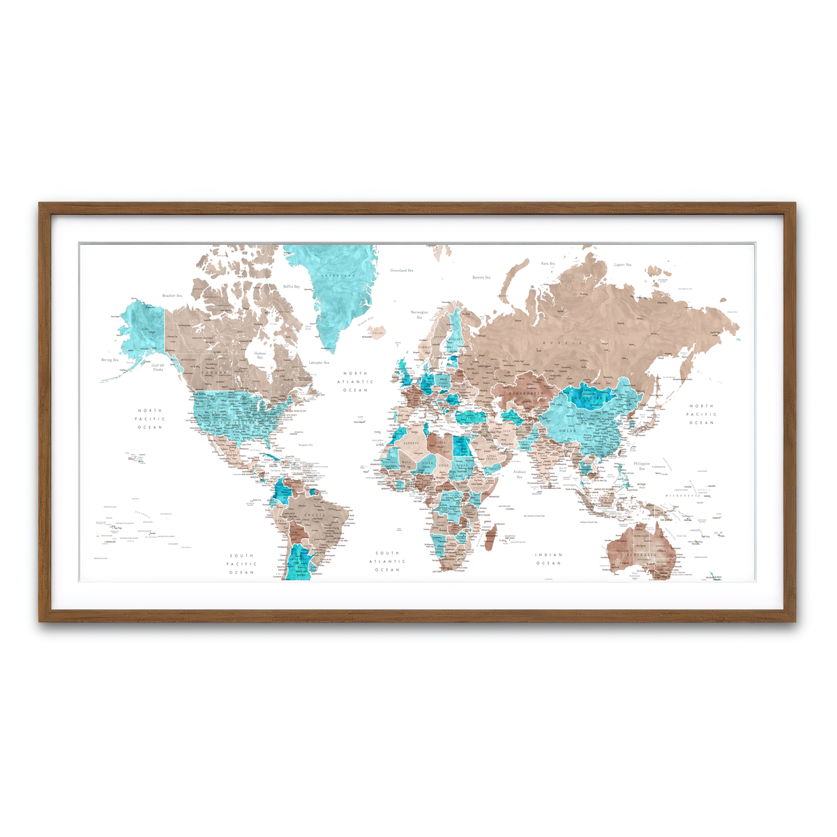 Framed Print 2x1 Walnut