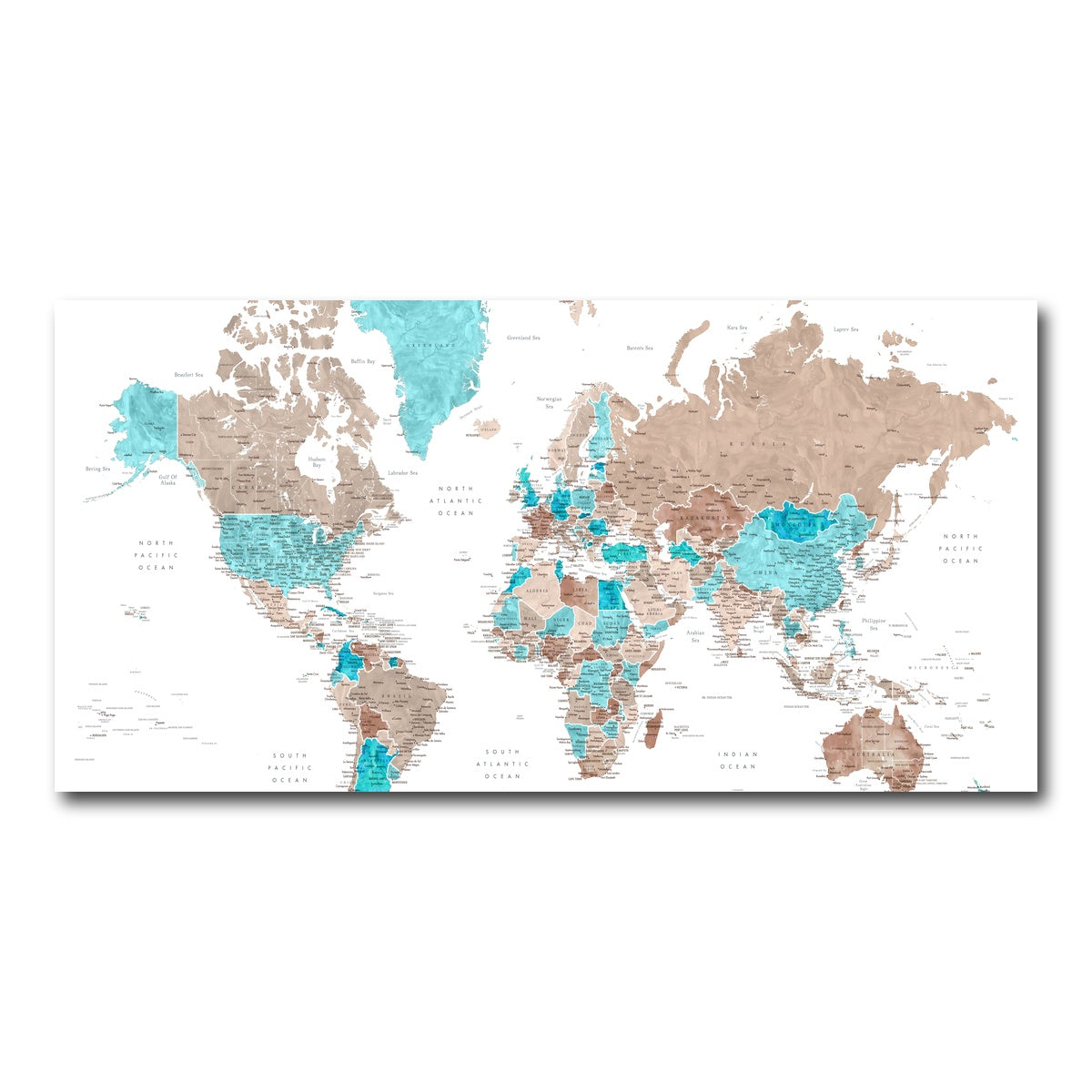 AUTO-MOCKUP WHITE | World Map 12 | 1 Piece | Gallery Wrap Canvas | group=2x1