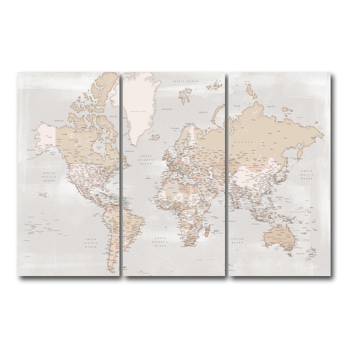 AUTO-MOCKUP WHITE | World Map 14 | 3 Piece | Gallery Wrap Canvas | group=12x24