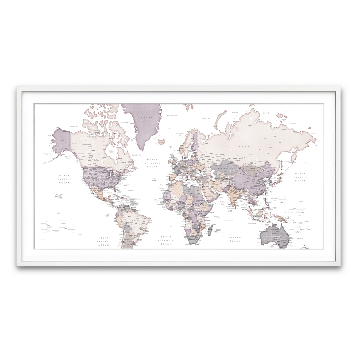 Framed Print 2x1 White