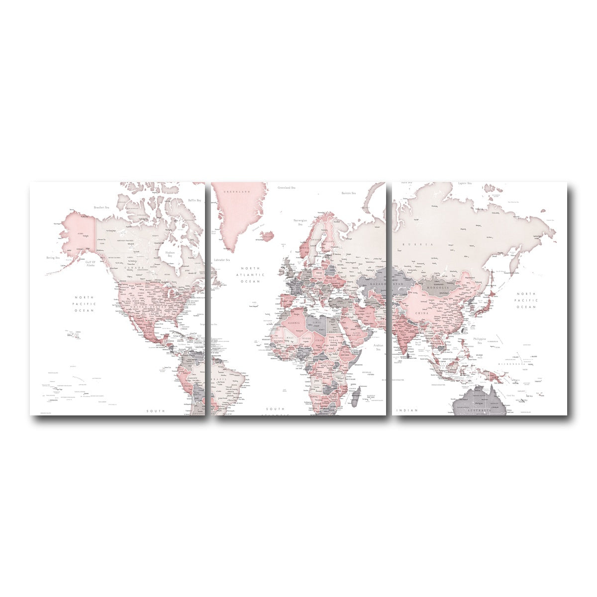 AUTO-MOCKUP WHITE | World Map 17 | 3 Piece | Gallery Wrap Canvas | group=18x24