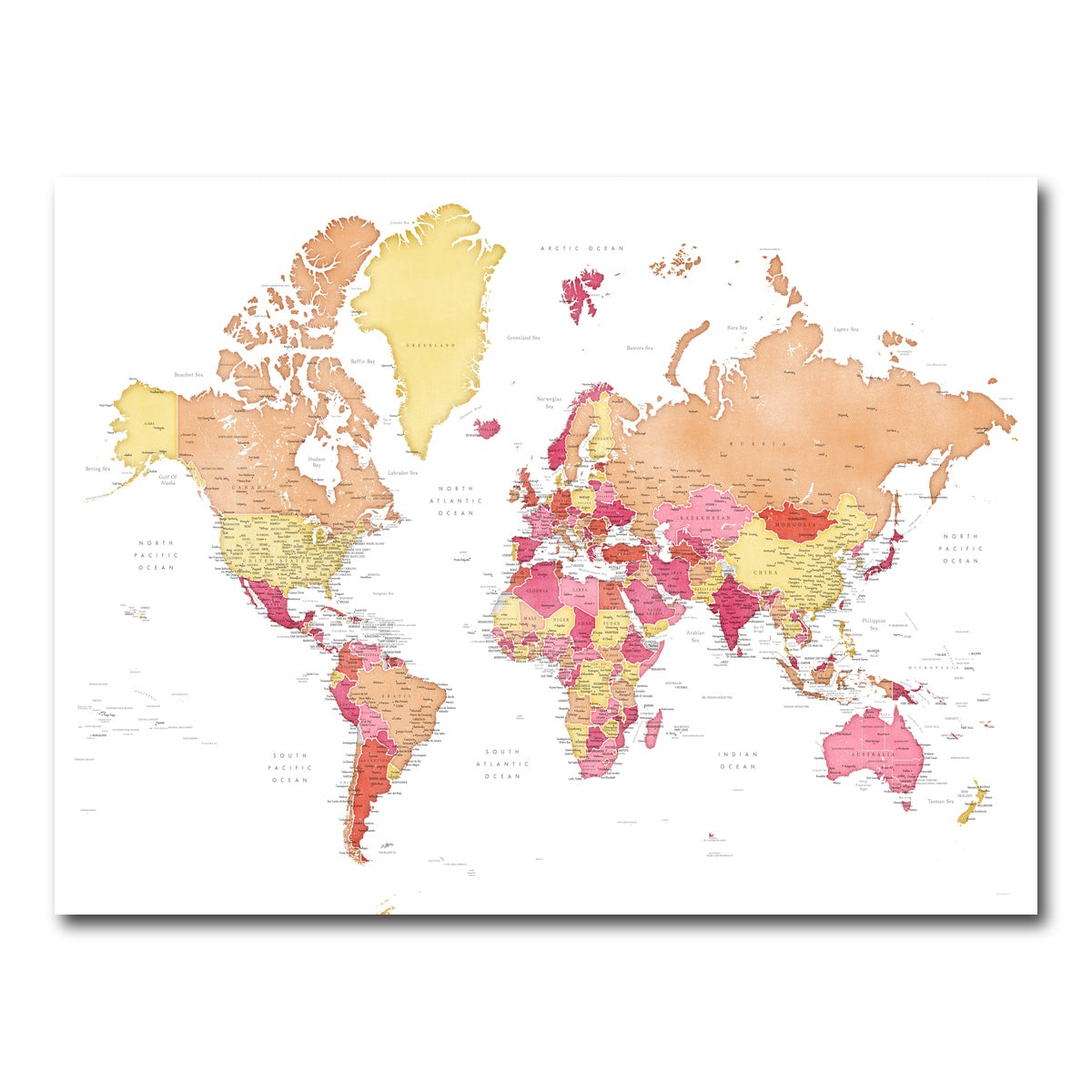 AUTO-MOCKUP WHITE | World Map 19 | 1 Piece | Gallery Wrap Canvas | group=4x3