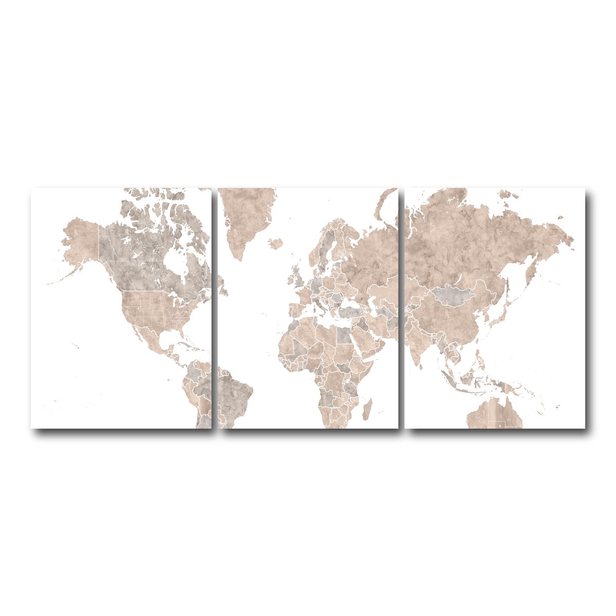 AUTO-MOCKUP WHITE | World Map 1 | 3 Piece | Gallery Wrap Canvas | group=18x24