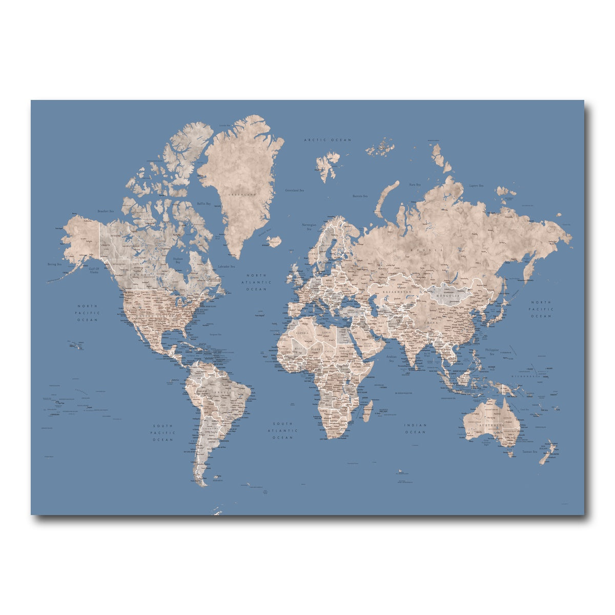 AUTO-MOCKUP WHITE | World Map 20 | 1 Piece | Gallery Wrap Canvas | group=4x3