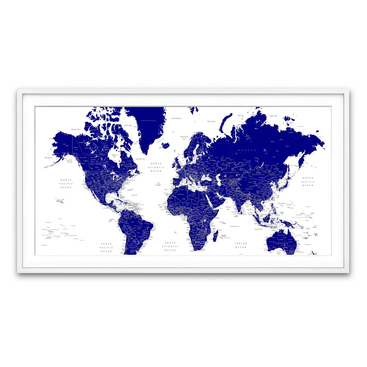 Framed Print 2x1 White