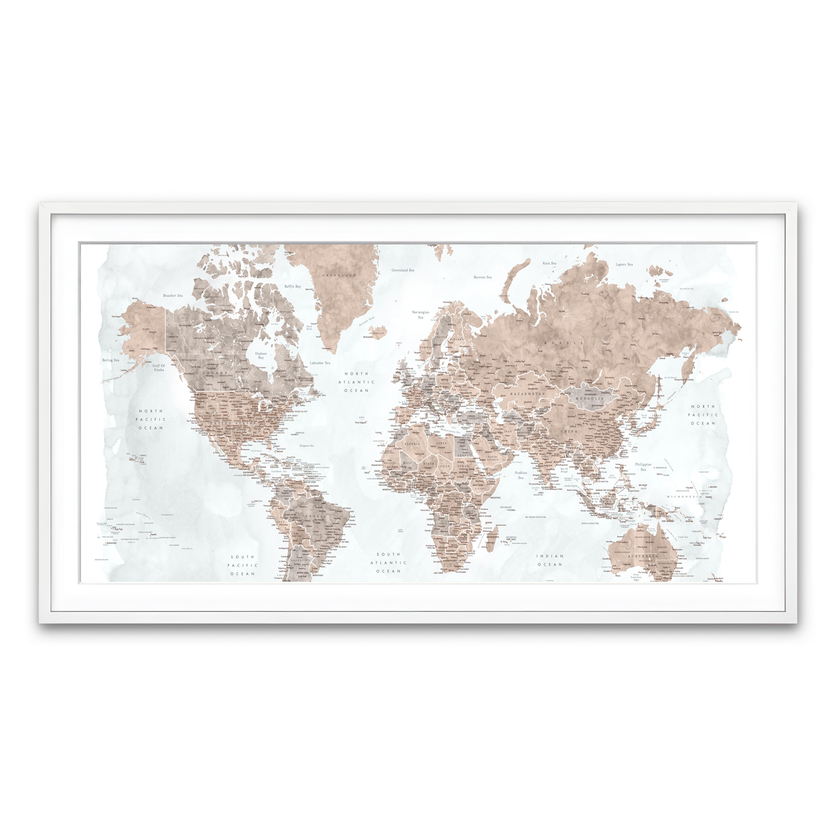 Framed Print 2x1 White