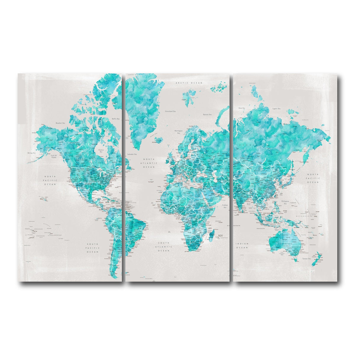 AUTO-MOCKUP WHITE | World Map 27 | 3 Piece | Gallery Wrap Canvas | group=12x24