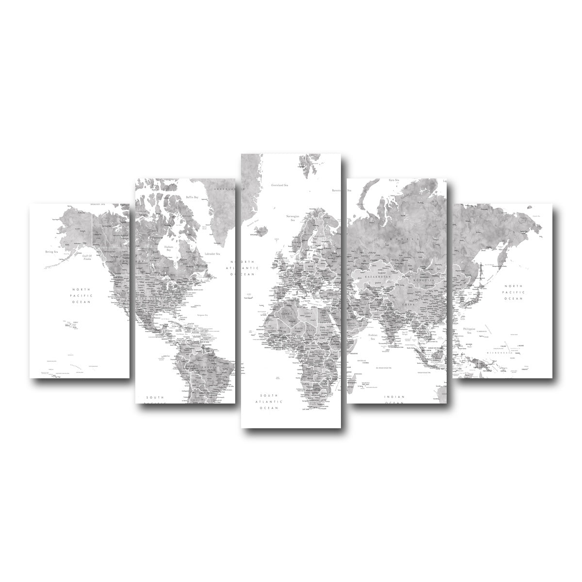 AUTO-MOCKUP WHITE | World Map 2 | 5 Piece | Gallery Wrap Canvas | group=5_normal
