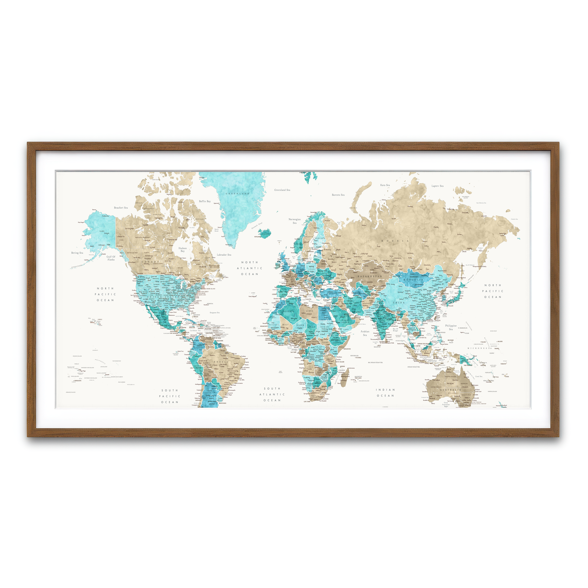 Framed Print 2x1 Walnut