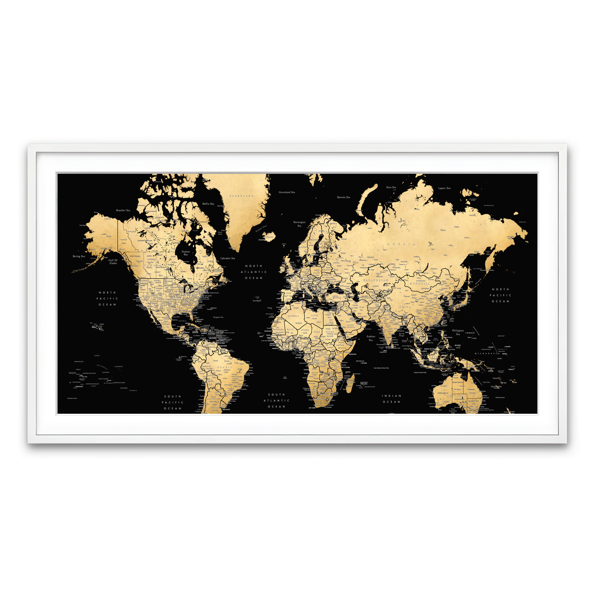 Framed Print 2x1 White