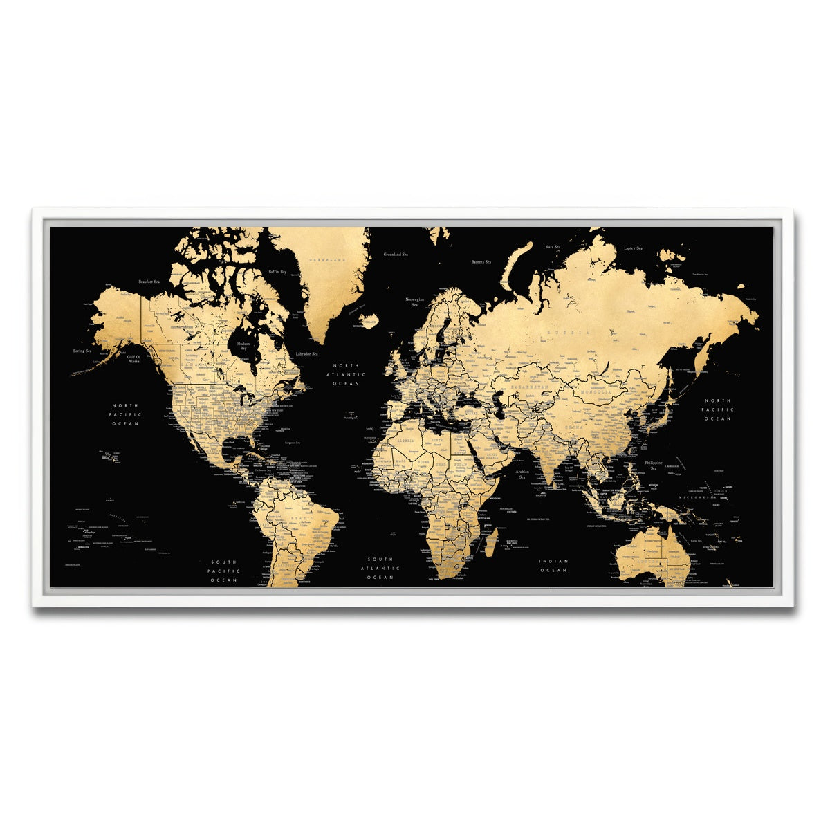AUTO-MOCKUP WHITE | World Map 34 | 1 Piece | White Framed Canvas | group=2x1