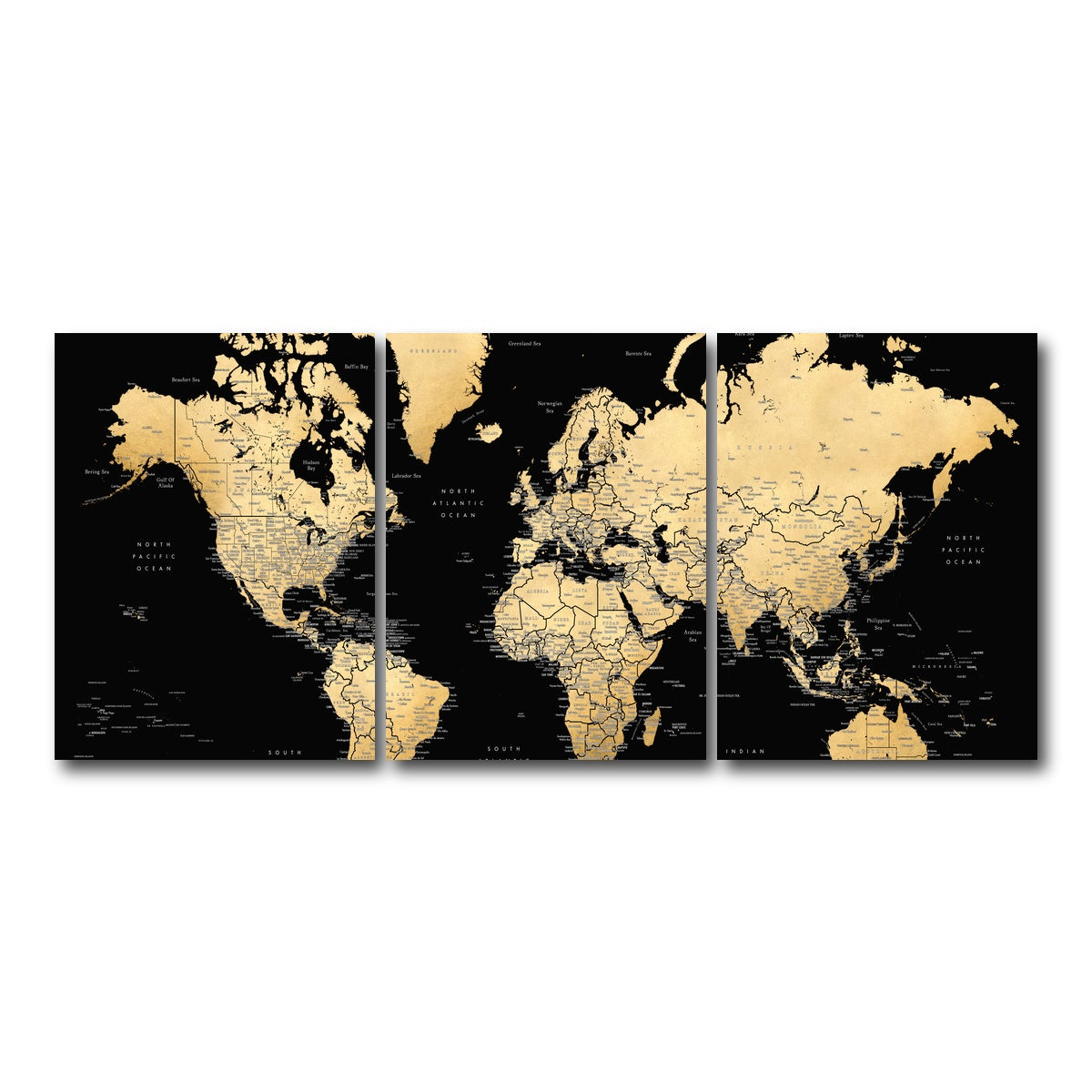 AUTO-MOCKUP WHITE | World Map 34 | 3 Piece | Gallery Wrap Canvas | group=18x24