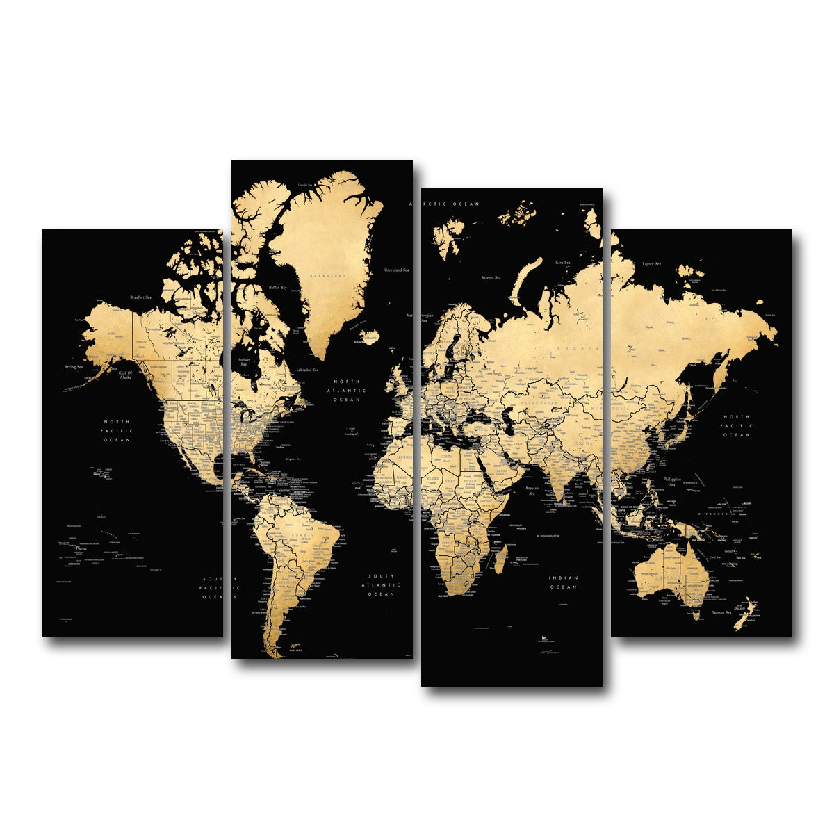 AUTO-MOCKUP WHITE | World Map 34 | 4 Piece | Gallery Wrap Canvas | group=4_normal