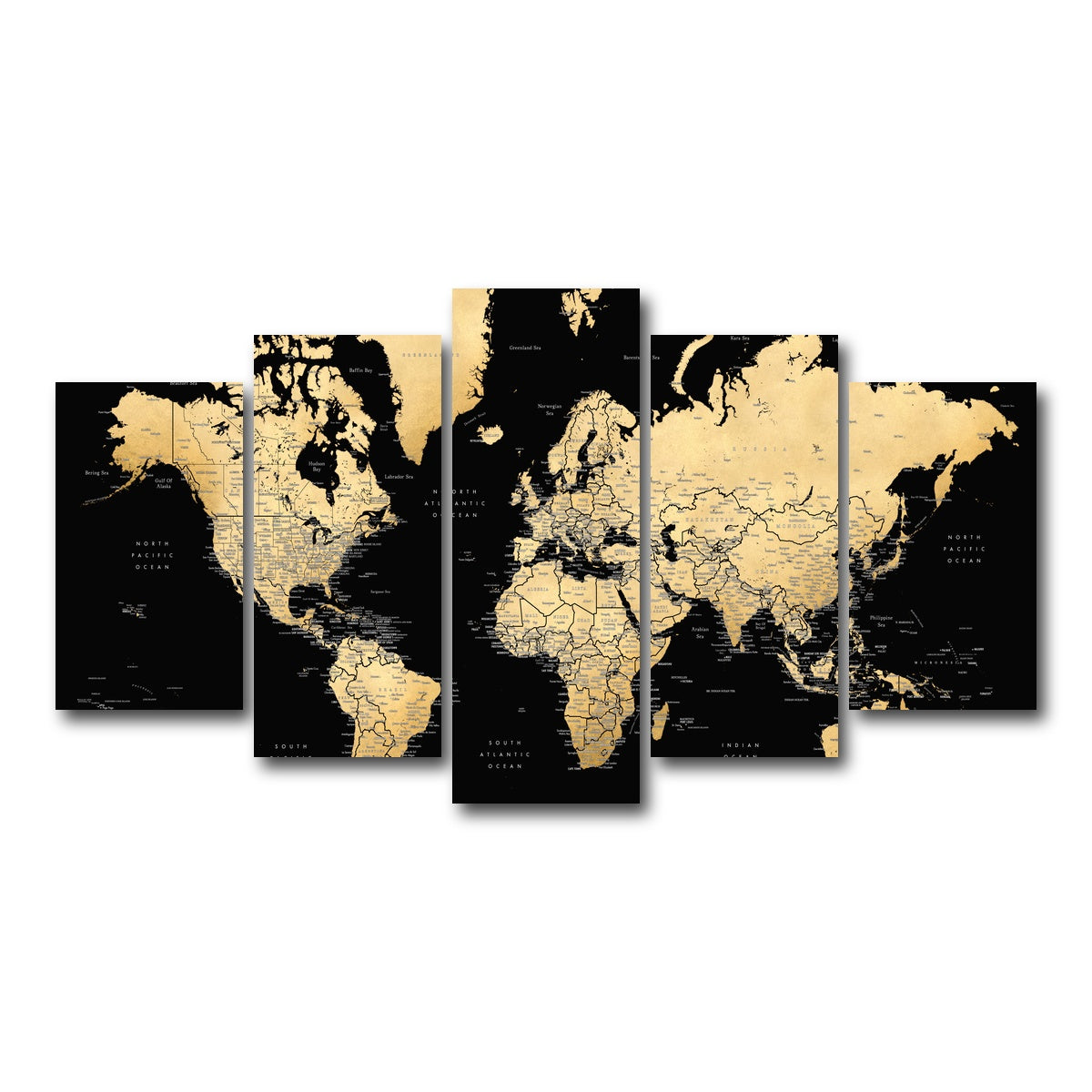 AUTO-MOCKUP WHITE | World Map 34 | 5 Piece | Gallery Wrap Canvas | group=5_normal