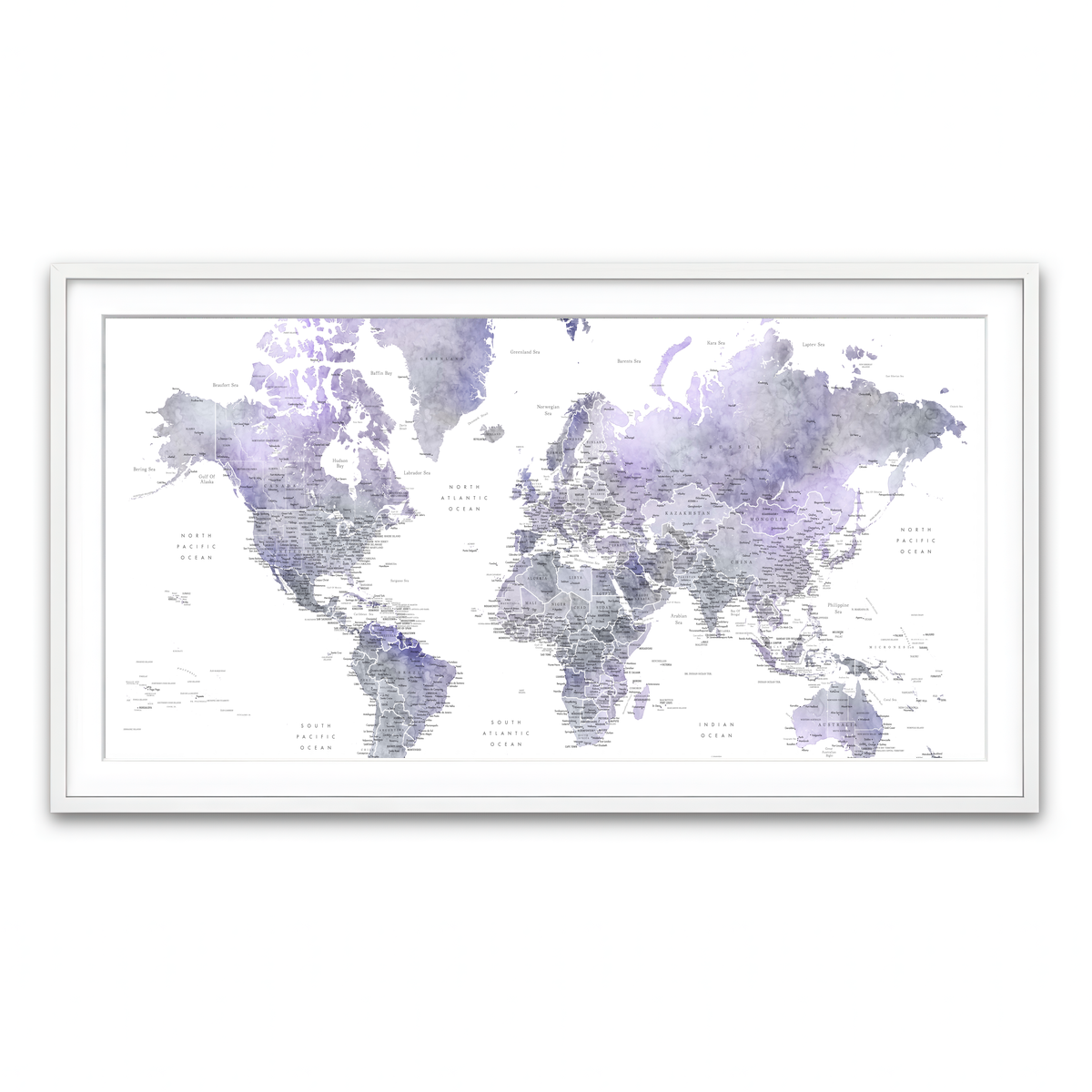 Framed Print 2x1 White