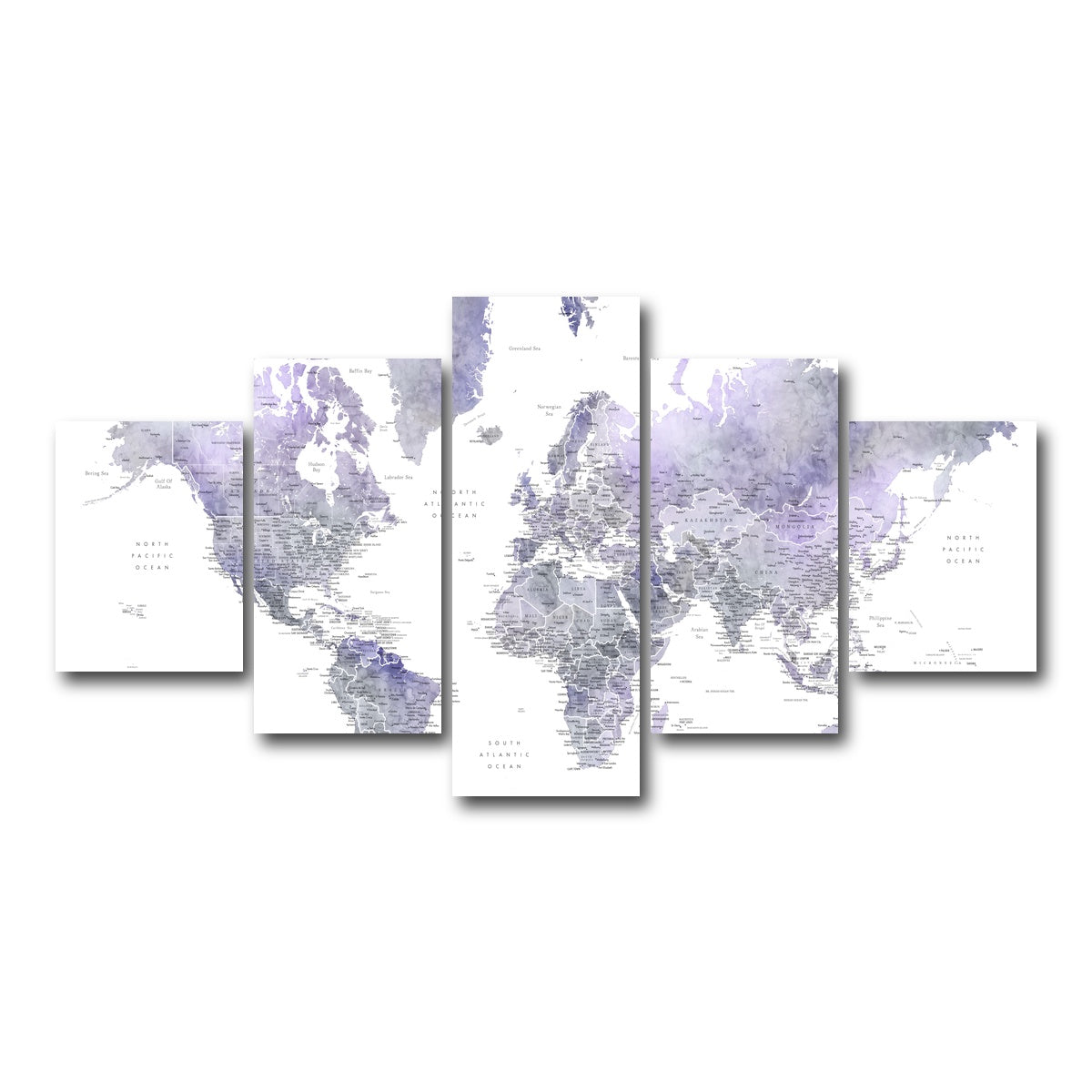 AUTO-MOCKUP WHITE | World Map 38 | 5 Piece | Gallery Wrap Canvas | group=5_short