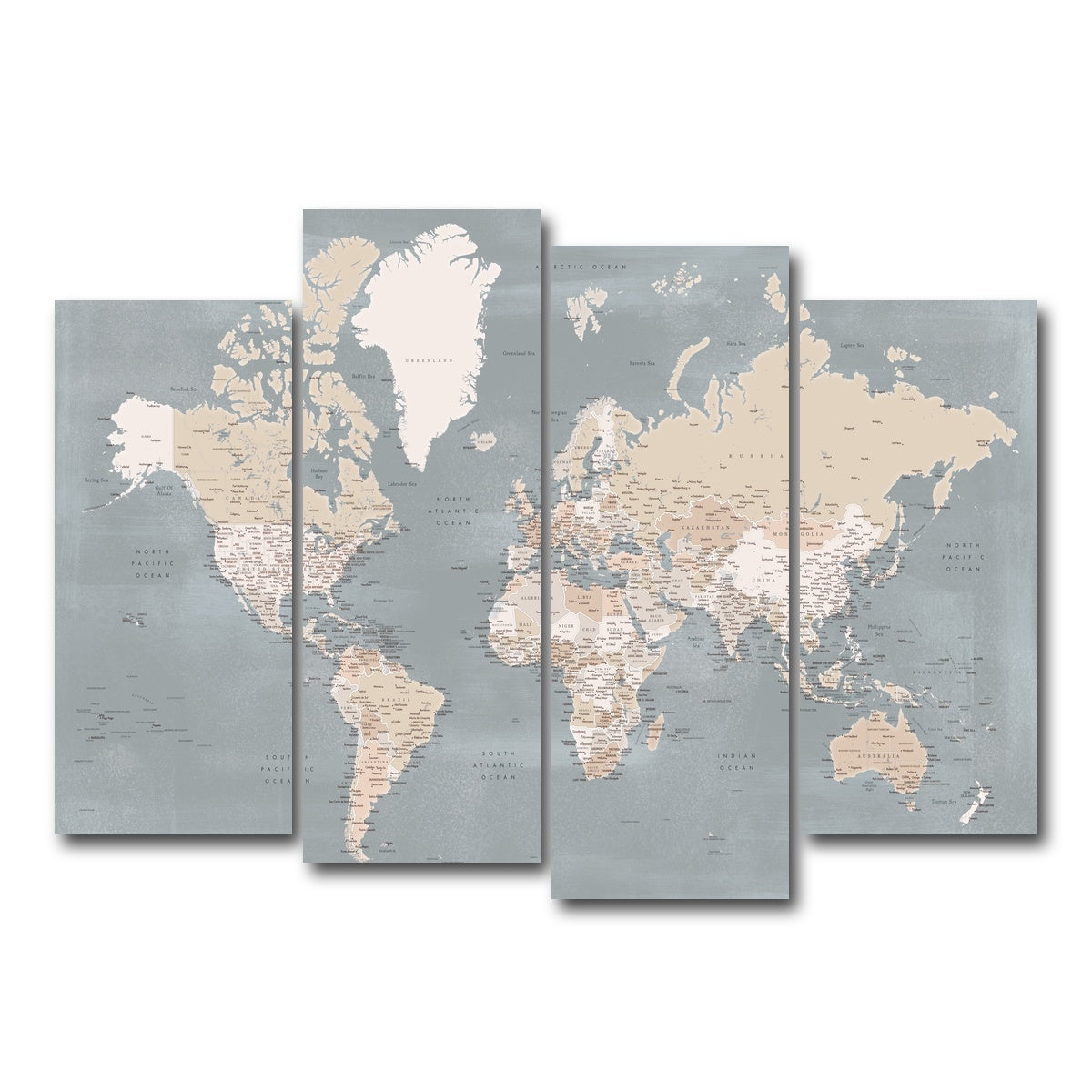 AUTO-MOCKUP WHITE | World Map 39 | 4 Piece | Gallery Wrap Canvas | group=4_normal