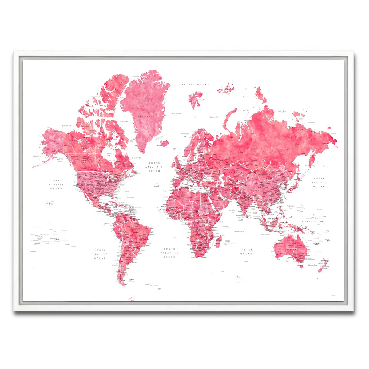 AUTO-MOCKUP WHITE | World Map 41 | 1 Piece | White Framed Canvas | group=4x3