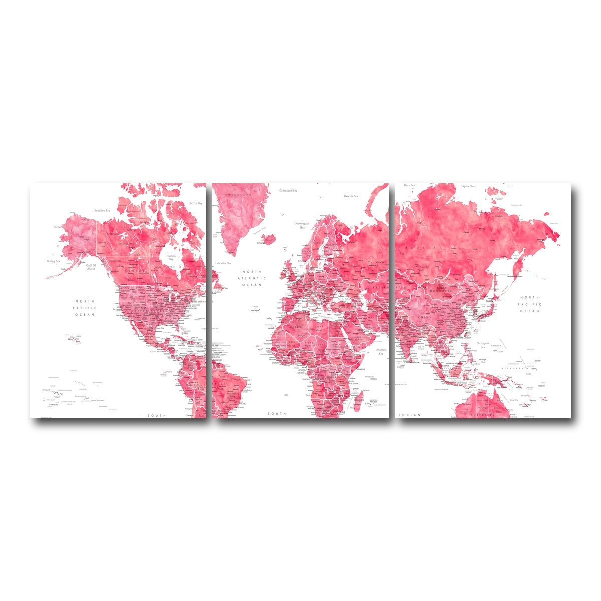 AUTO-MOCKUP WHITE | World Map 41 | 3 Piece | Gallery Wrap Canvas | group=18x24