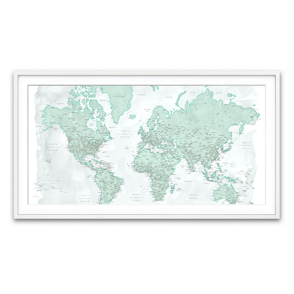 Framed Print 2x1 White