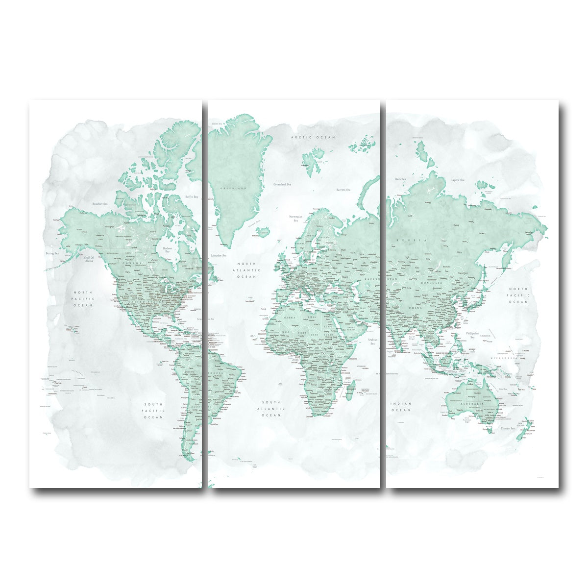 AUTO-MOCKUP WHITE | World Map 43 | 3 Piece | Gallery Wrap Canvas | group=8x18