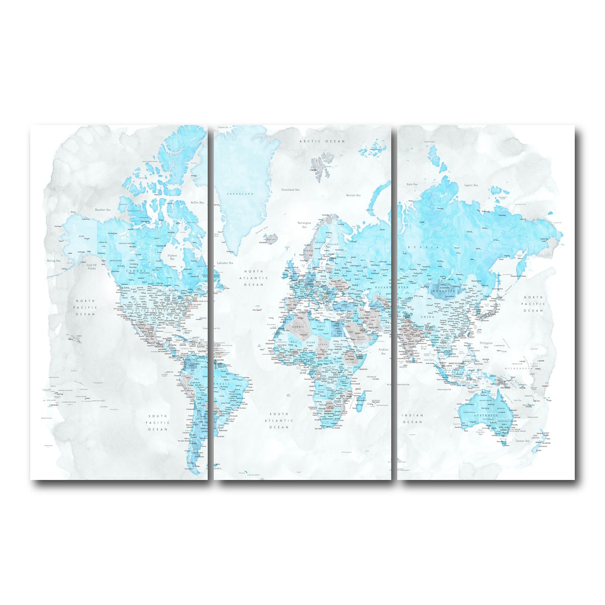 AUTO-MOCKUP WHITE | World Map 44 | 3 Piece | Gallery Wrap Canvas | group=12x24