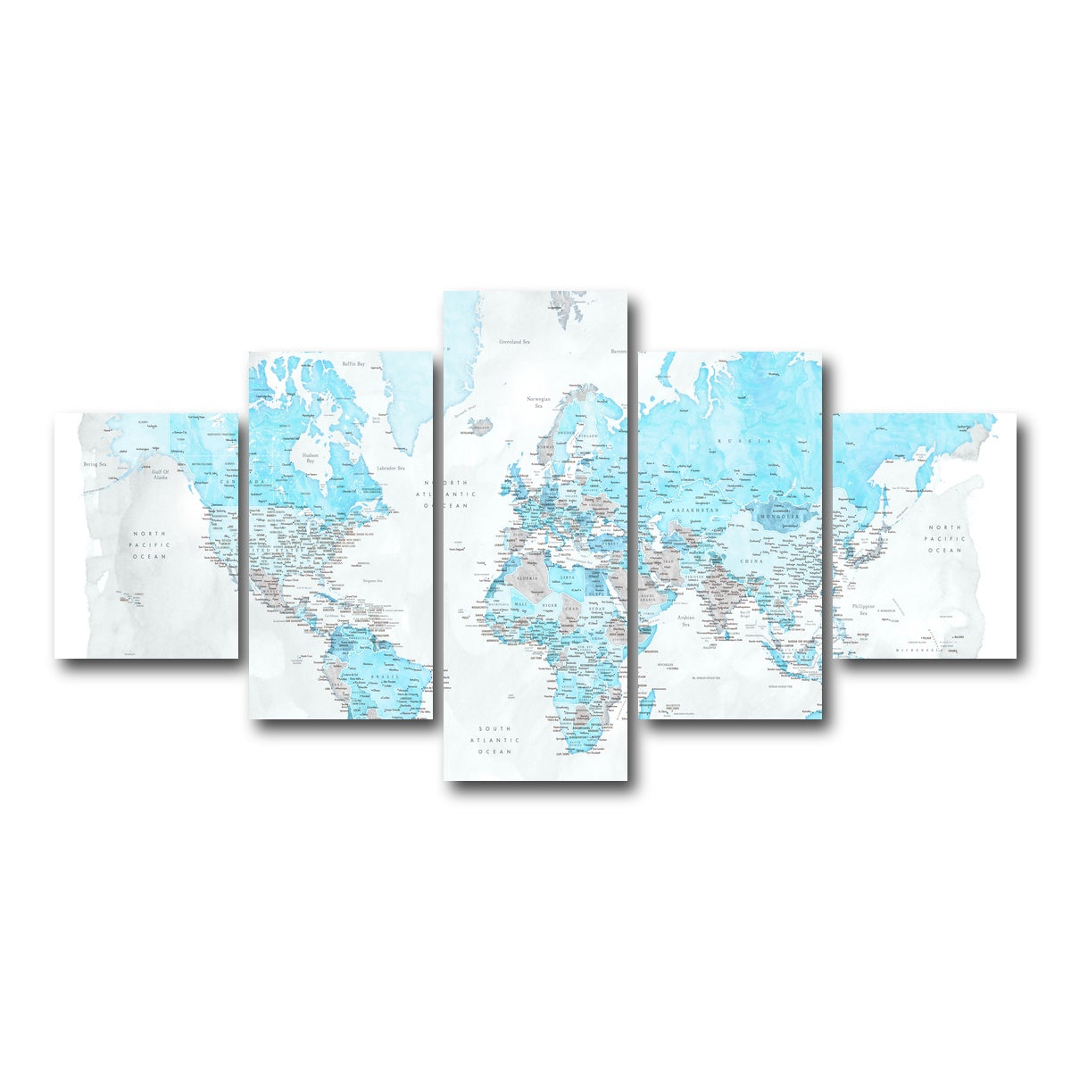AUTO-MOCKUP WHITE | World Map 44 | 5 Piece | Gallery Wrap Canvas | group=5_short