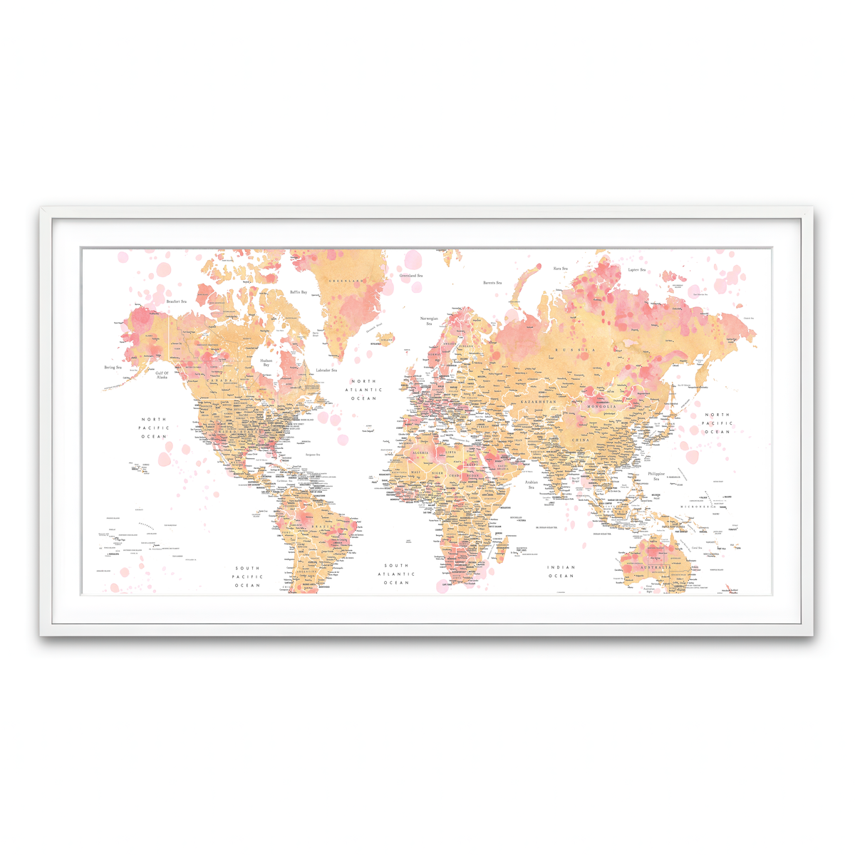 Framed Print 2x1 White