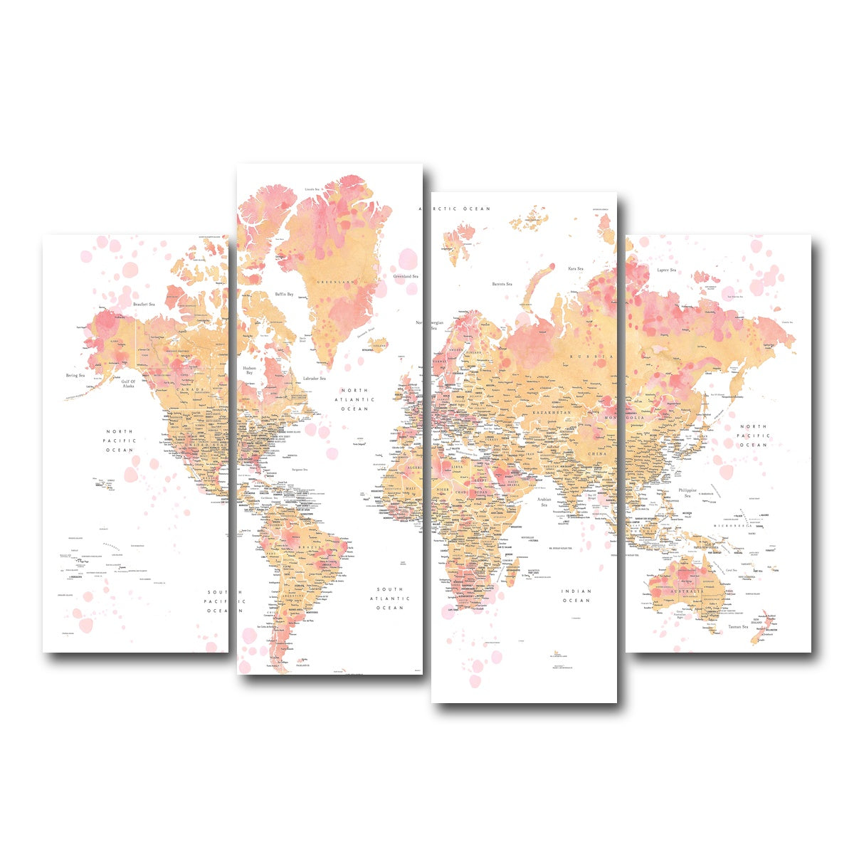 AUTO-MOCKUP WHITE | World Map 47 | 4 Piece | Gallery Wrap Canvas | group=4_normal
