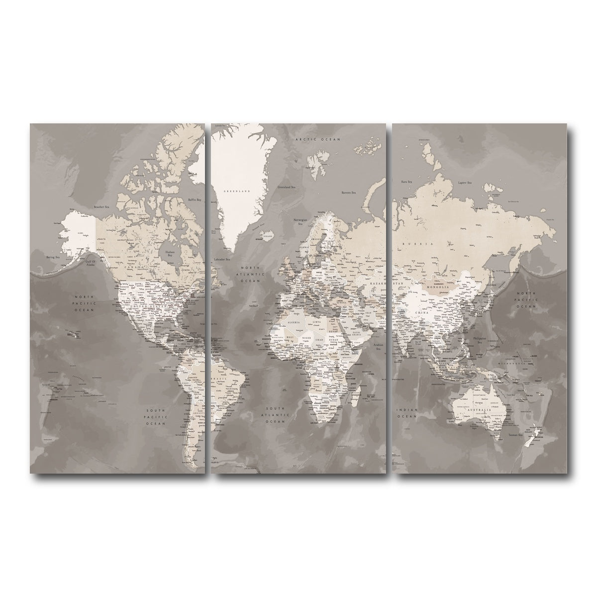AUTO-MOCKUP WHITE | World Map 49 | 3 Piece | Gallery Wrap Canvas | group=12x24