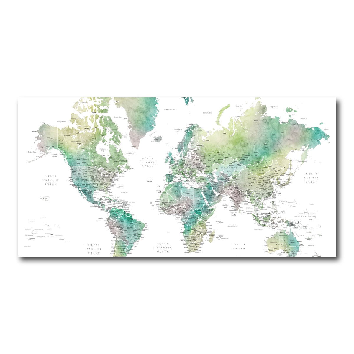 AUTO-MOCKUP WHITE | World Map 4 | 1 Piece | Gallery Wrap Canvas | group=2x1