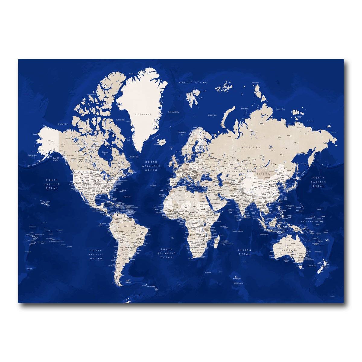 AUTO-MOCKUP WHITE | World Map 51 | 1 Piece | Gallery Wrap Canvas | group=4x3