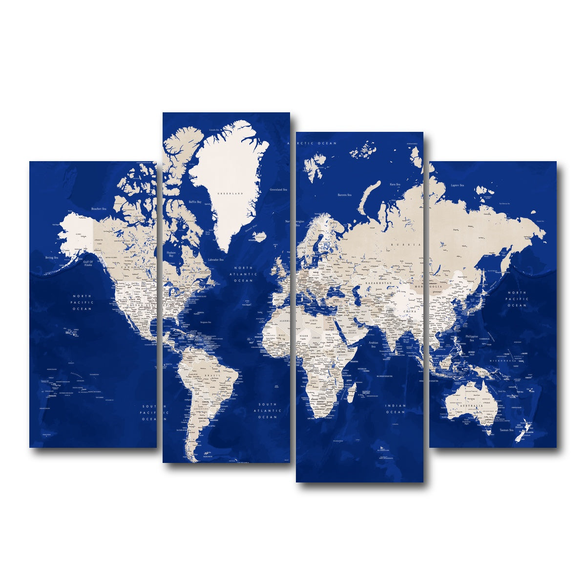 AUTO-MOCKUP WHITE | World Map 51 | 4 Piece | Gallery Wrap Canvas | group=4_normal