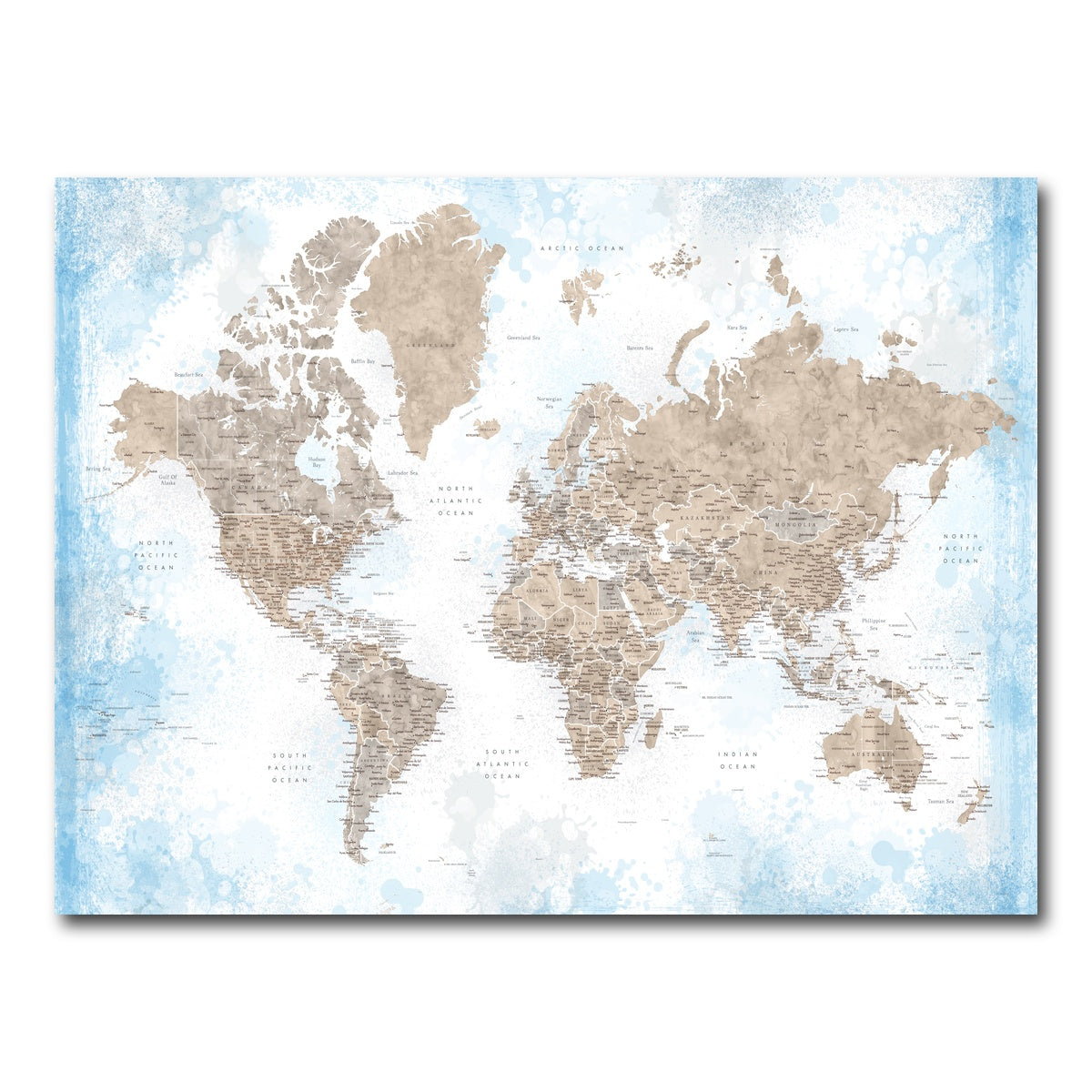 AUTO-MOCKUP WHITE | World Map 52 | 1 Piece | Gallery Wrap Canvas | group=4x3