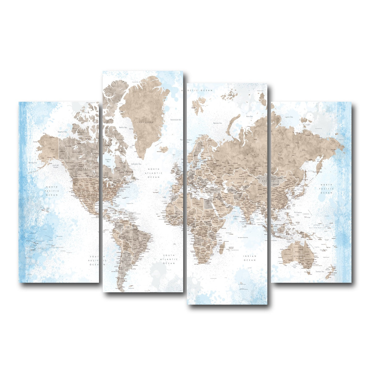 AUTO-MOCKUP WHITE | World Map 52 | 4 Piece | Gallery Wrap Canvas | group=4_normal
