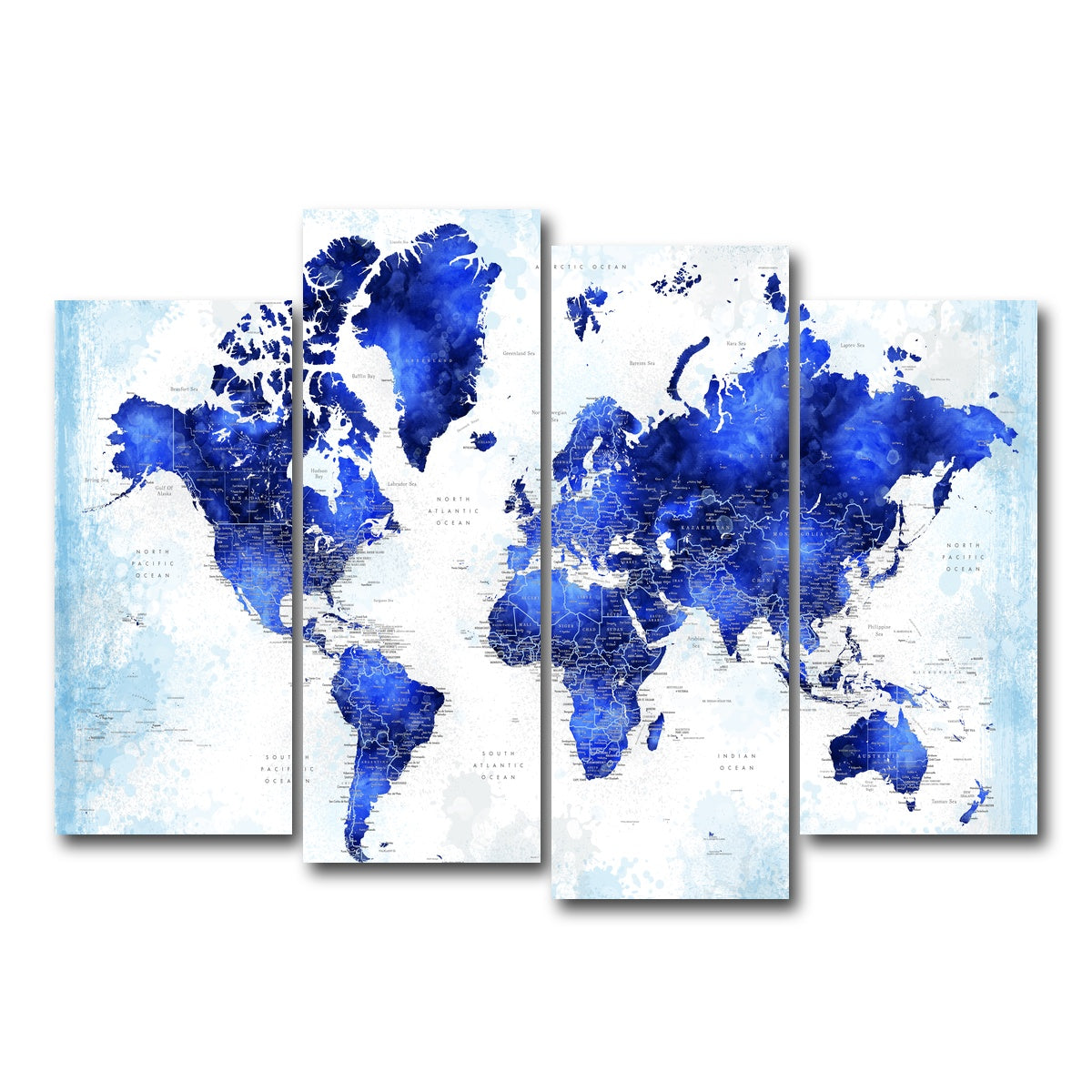 AUTO-MOCKUP WHITE | World Map 53 | 4 Piece | Gallery Wrap Canvas | group=4_normal