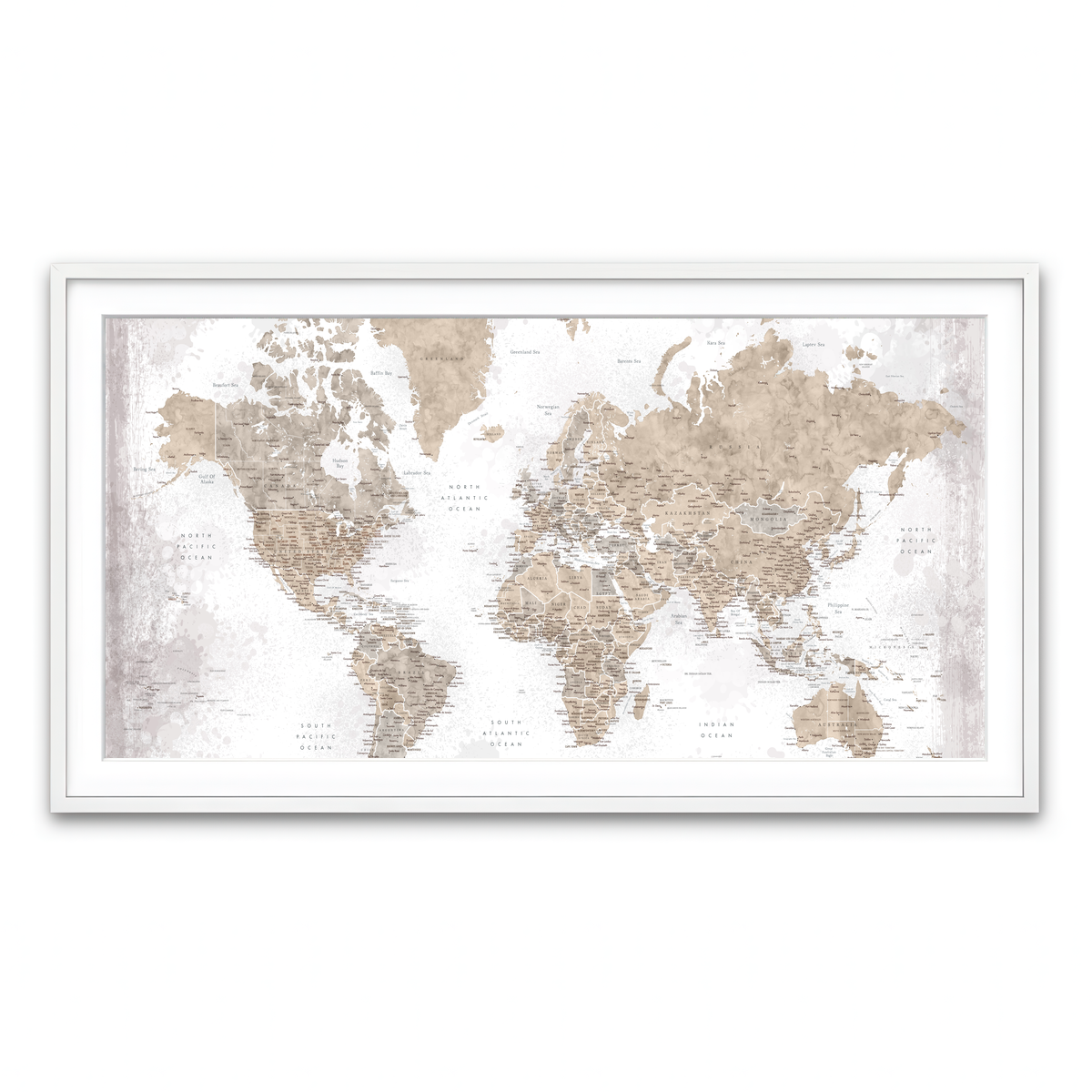 Framed Print 2x1 White