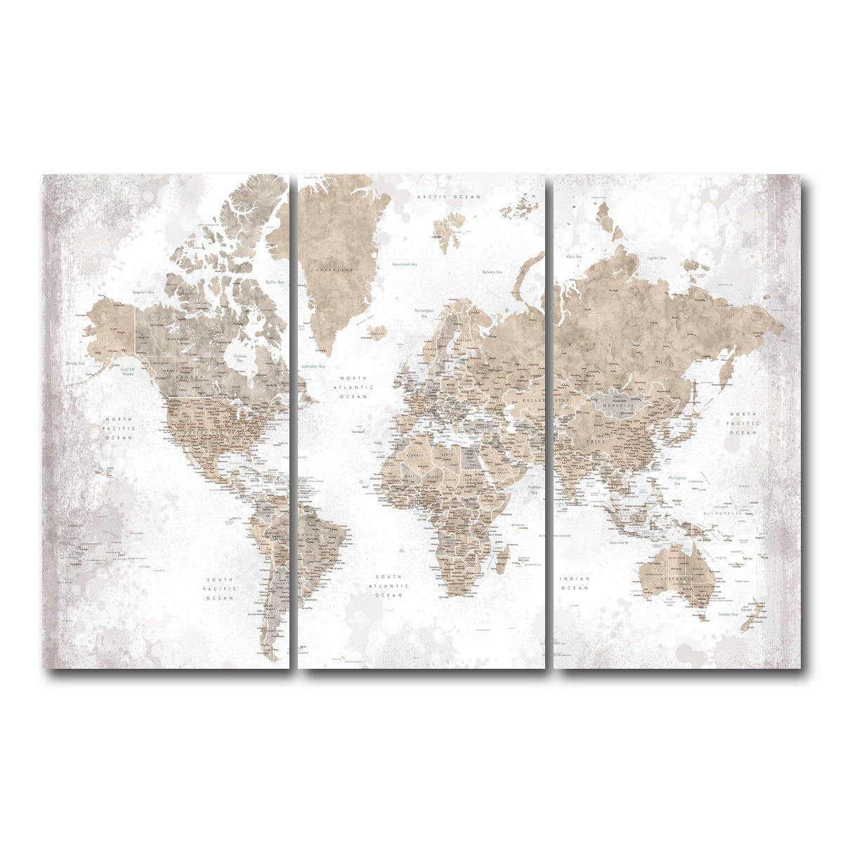 AUTO-MOCKUP WHITE | World Map 54 | 3 Piece | Gallery Wrap Canvas | group=12x24