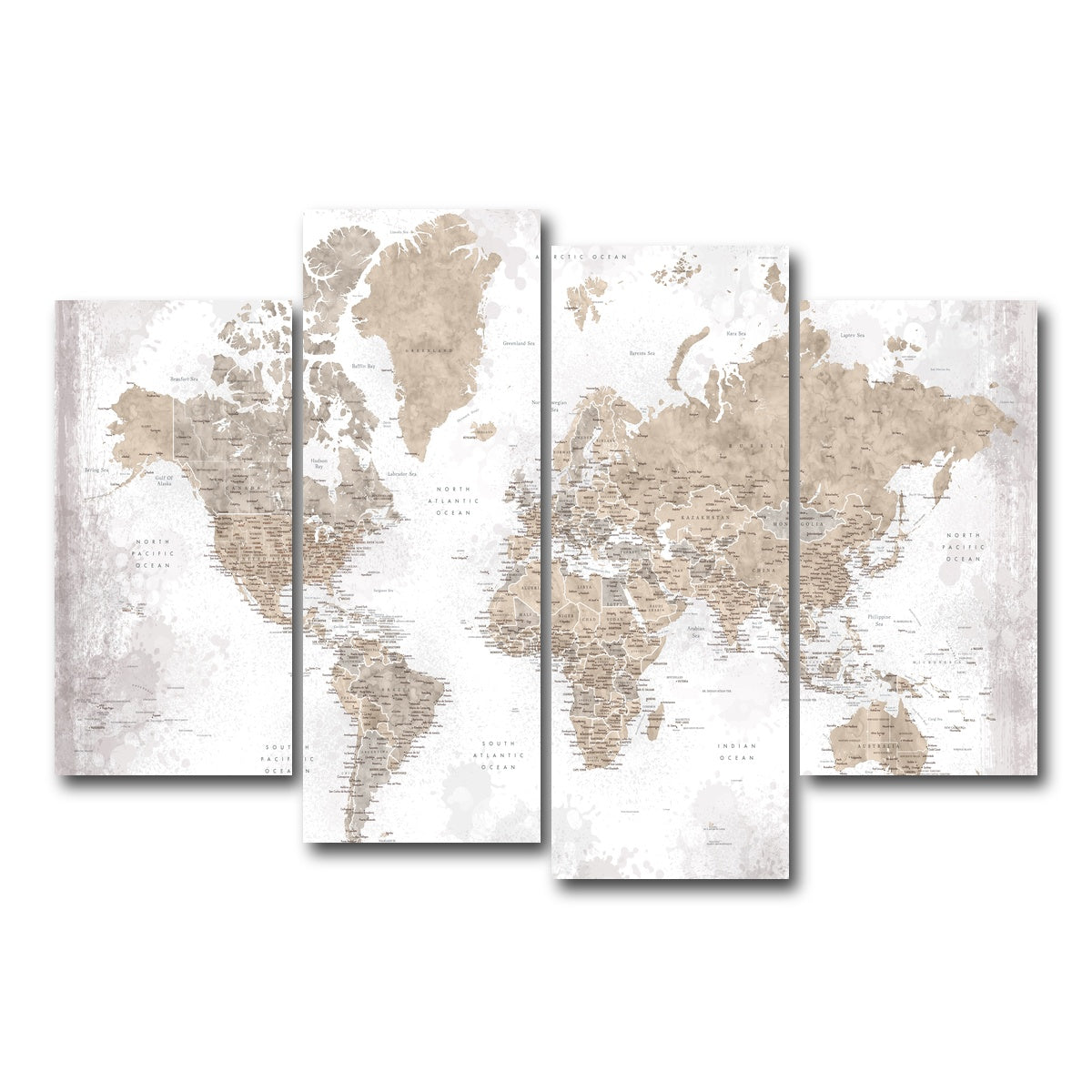 AUTO-MOCKUP WHITE | World Map 54 | 4 Piece | Gallery Wrap Canvas | group=4_short