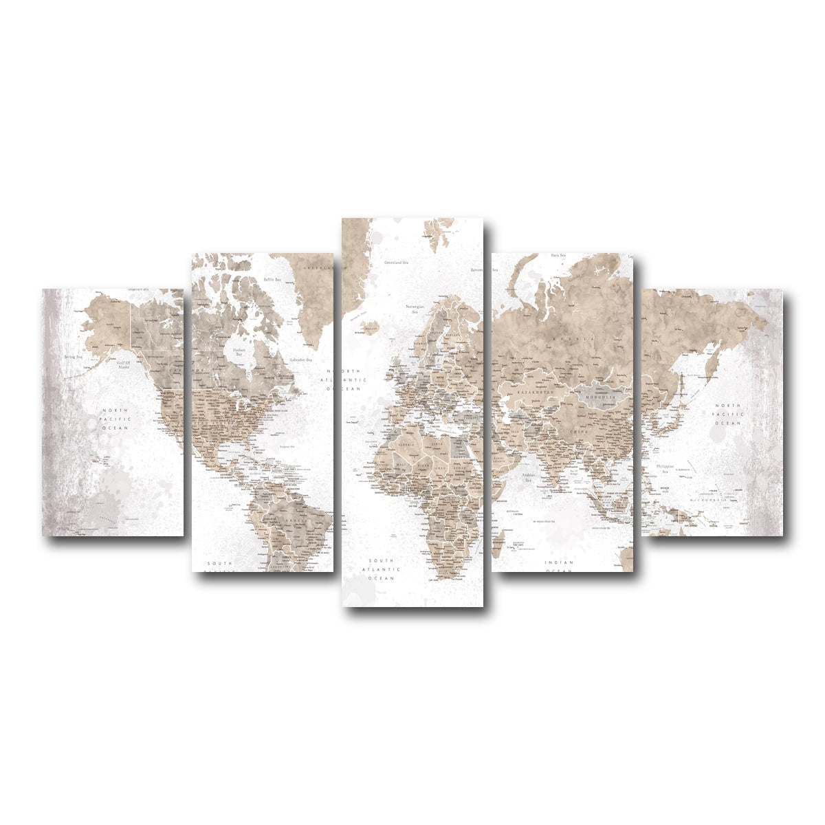 AUTO-MOCKUP WHITE | World Map 54 | 5 Piece | Gallery Wrap Canvas | group=5_normal