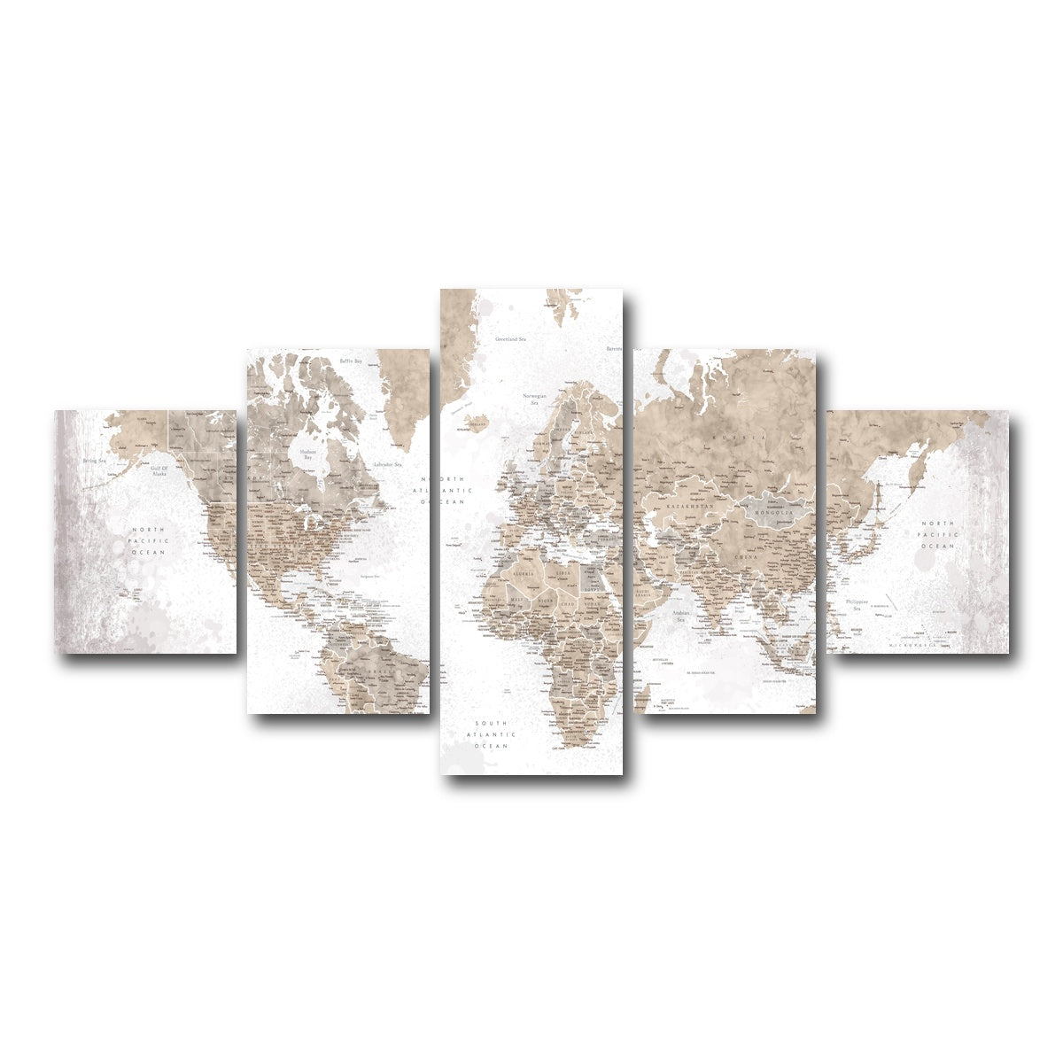AUTO-MOCKUP WHITE | World Map 54 | 5 Piece | Gallery Wrap Canvas | group=5_short