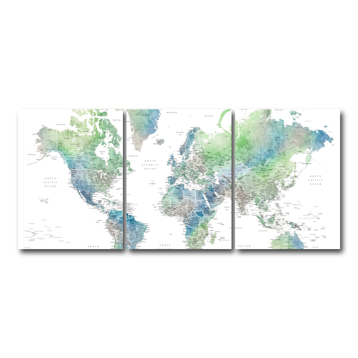 AUTO-MOCKUP WHITE | World Map 57 | 3 Piece | Gallery Wrap Canvas | group=18x24