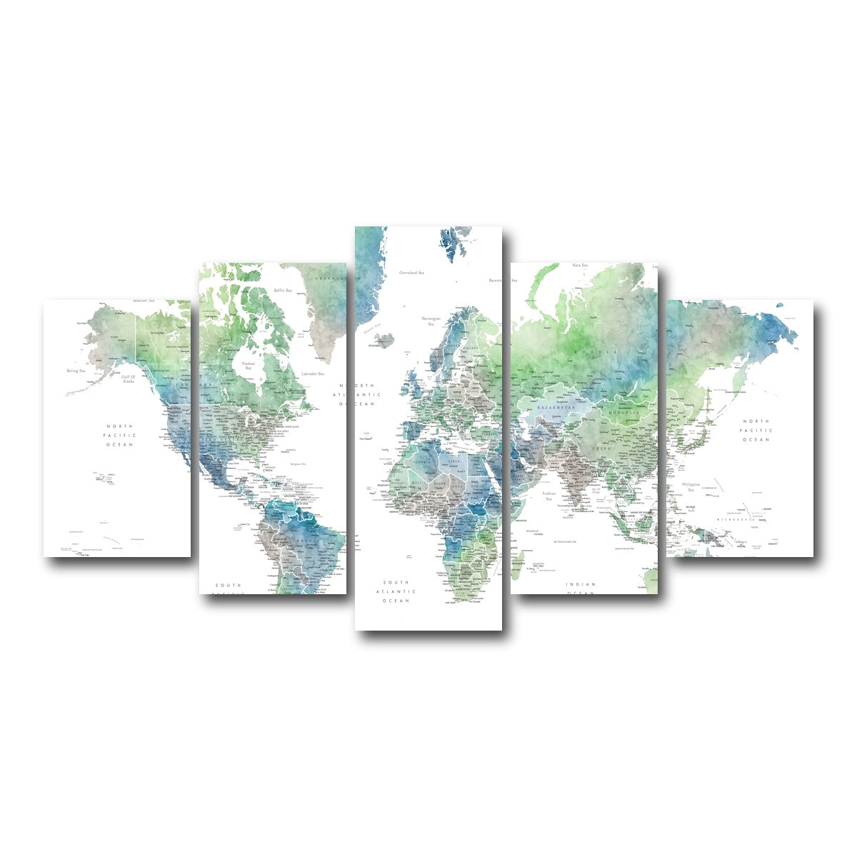 AUTO-MOCKUP WHITE | World Map 57 | 5 Piece | Gallery Wrap Canvas | group=5_normal