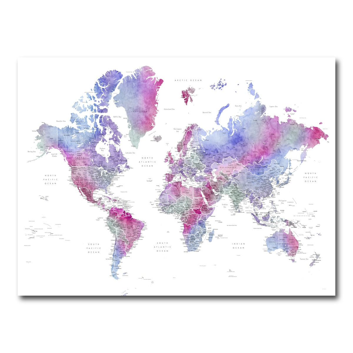 AUTO-MOCKUP WHITE | World Map 58 | 1 Piece | Gallery Wrap Canvas | group=4x3