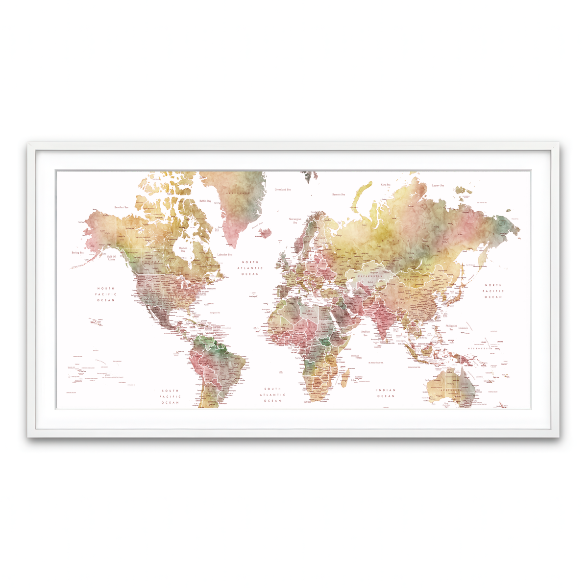 Framed Print 2x1 White