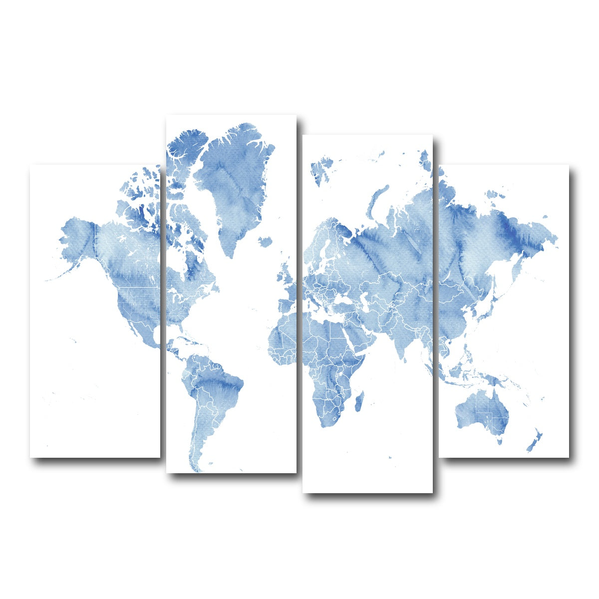 AUTO-MOCKUP WHITE | World Map 5 | 4 Piece | Gallery Wrap Canvas | group=4_normal