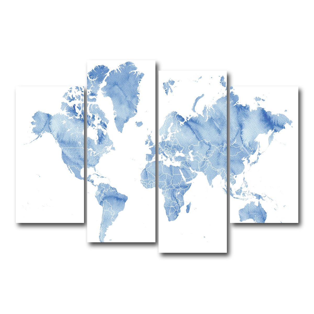 AUTO-MOCKUP WHITE | World Map 5 | 4 Piece | Gallery Wrap Canvas | group=4_short